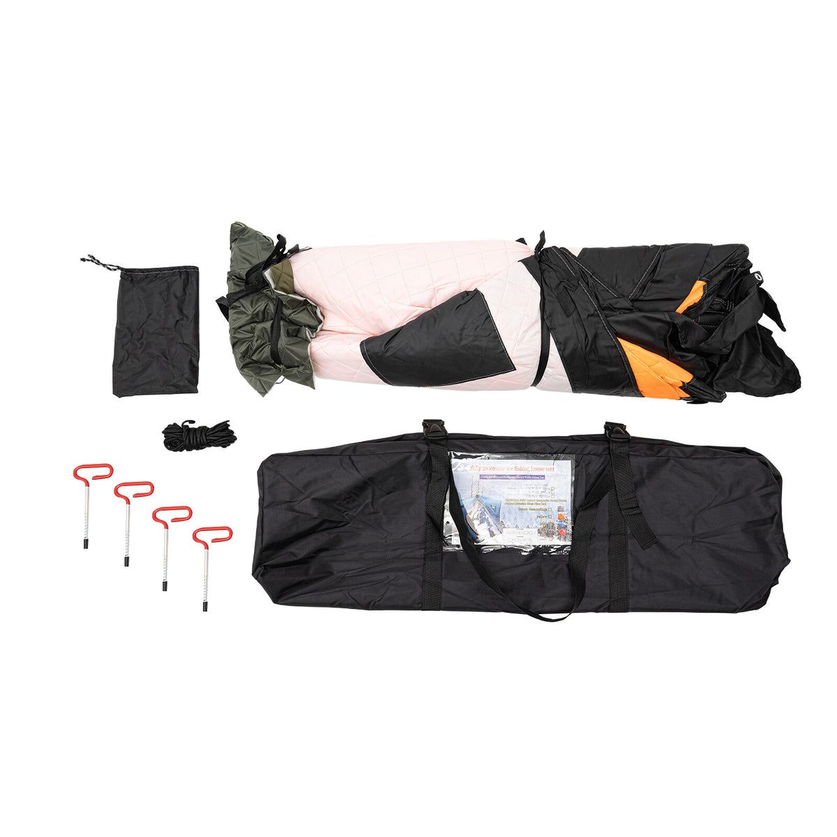 2-Person Portable Ice Fishing Tent Thermal Camping Shelter