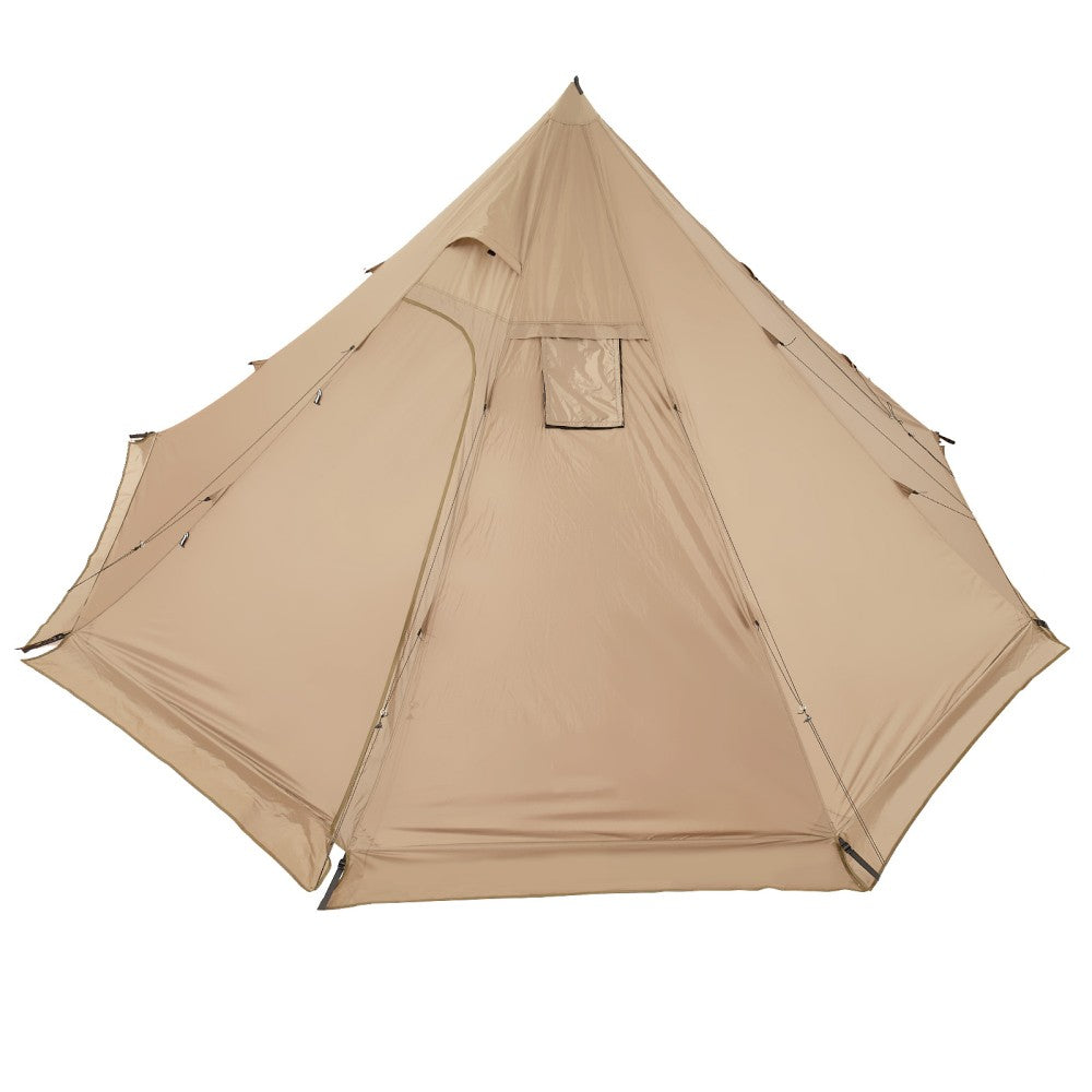 4-Season Hot Tent for Winter Camping with Stove Jack, Waterproof 4P Tipi Tent
