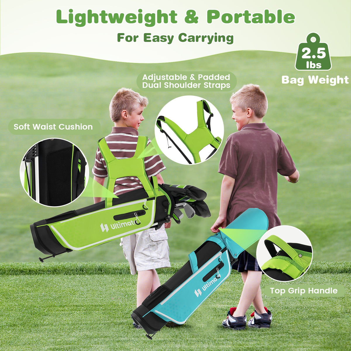 Junior Complete Golf Club Set for Kids 11-13 Years Old with Stand Bag & Accessories