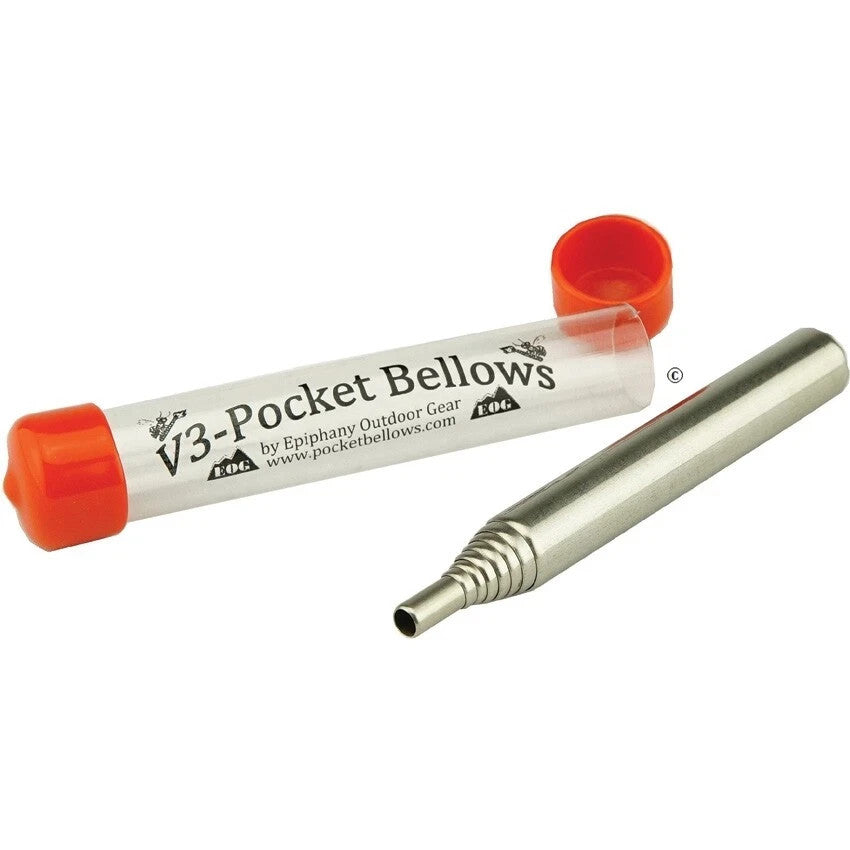 Outdoor Fire Bellow Collapsible Metal Tool for Camping & Hiking
