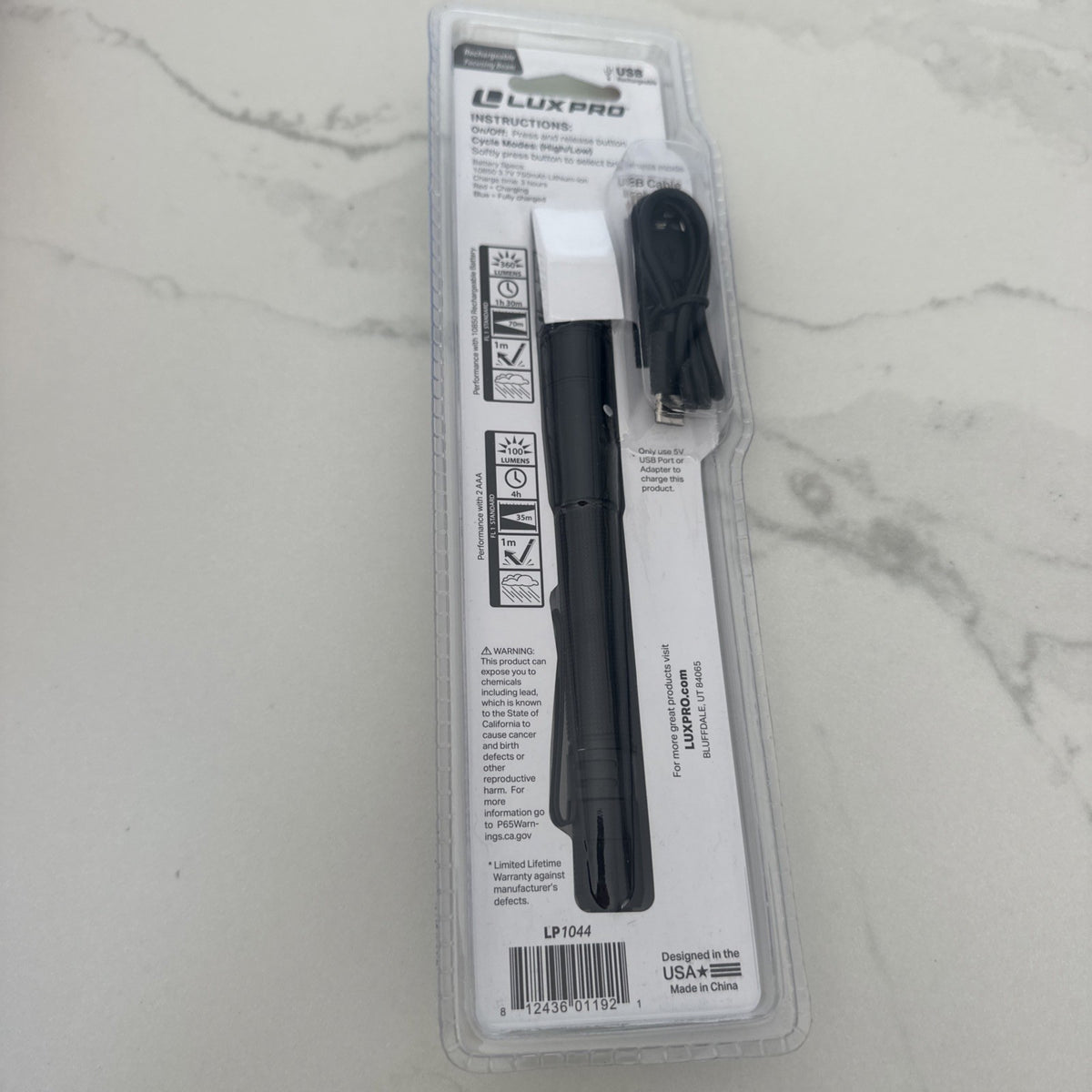 Rechargeable LED Penlight with Focus Adjustable Beam 360 Lumens