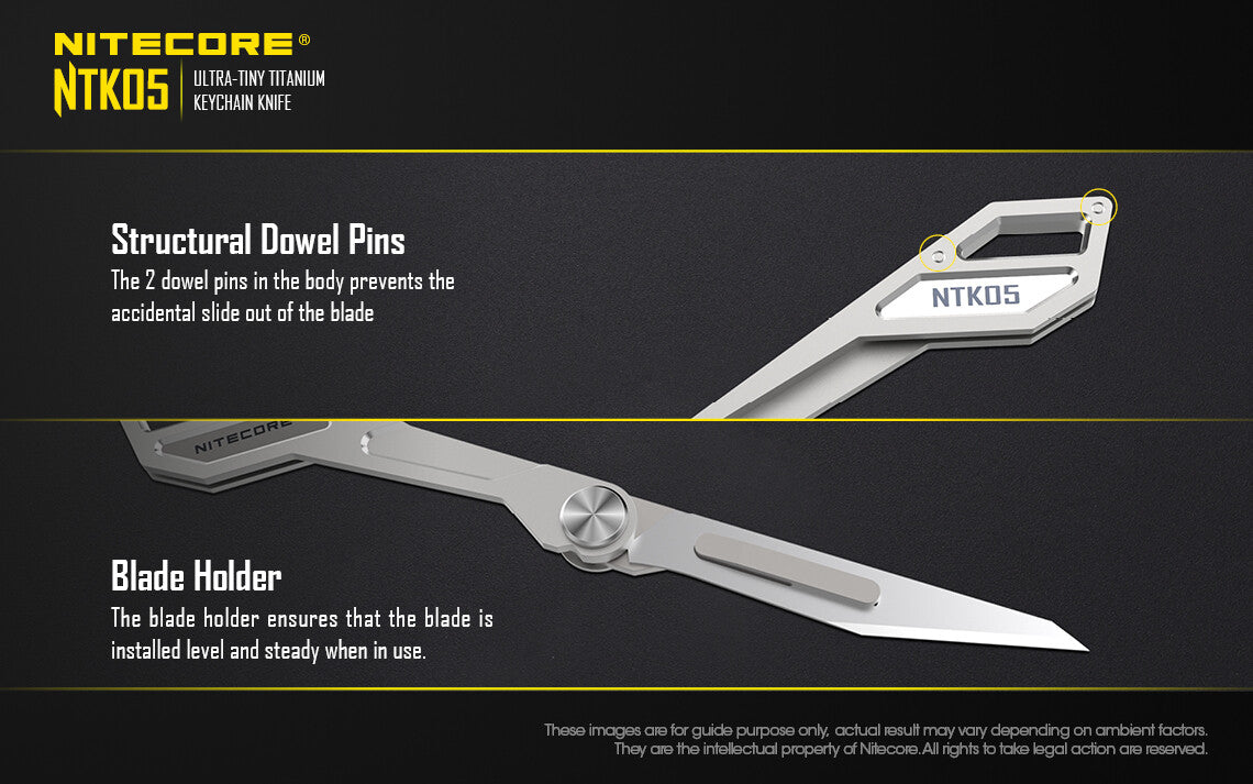 Titanium Folding Scalpel Keychain Knife with Replaceable No. 11 Blade