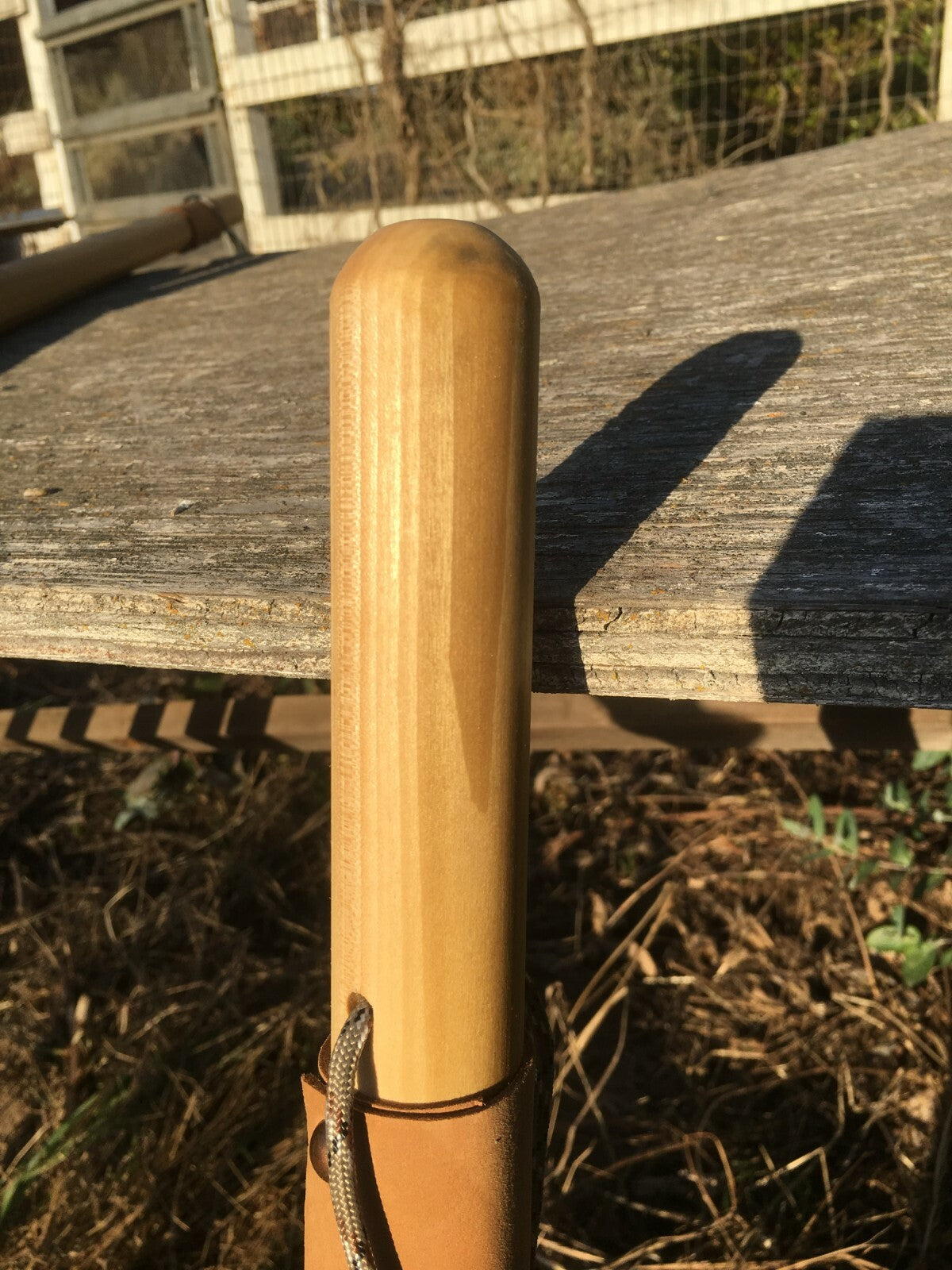 Hand Carved Wooden Hiking Stick with Natural Earth Tones and US Craftsmanship