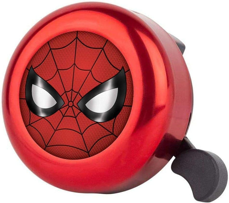 Kids Bicycle Bell with Spider Man Design - Aluminum Handlebar Horn for Boys & Toddlers