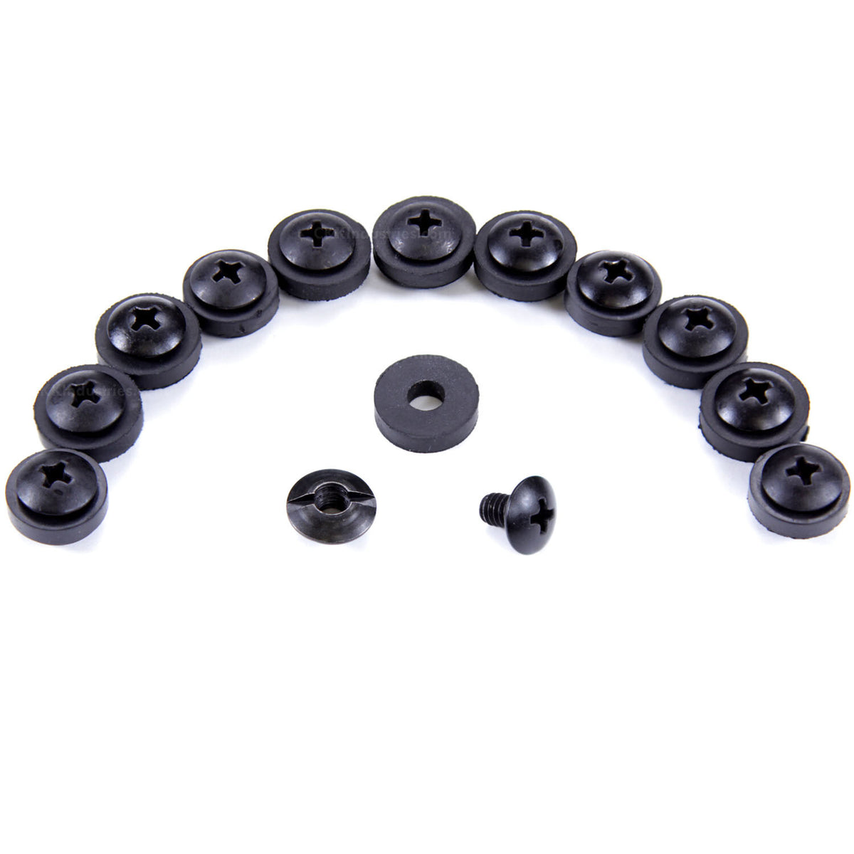 Black Chicago Screw Slotted Post Truss Head Assemblies - Multiple Sizes