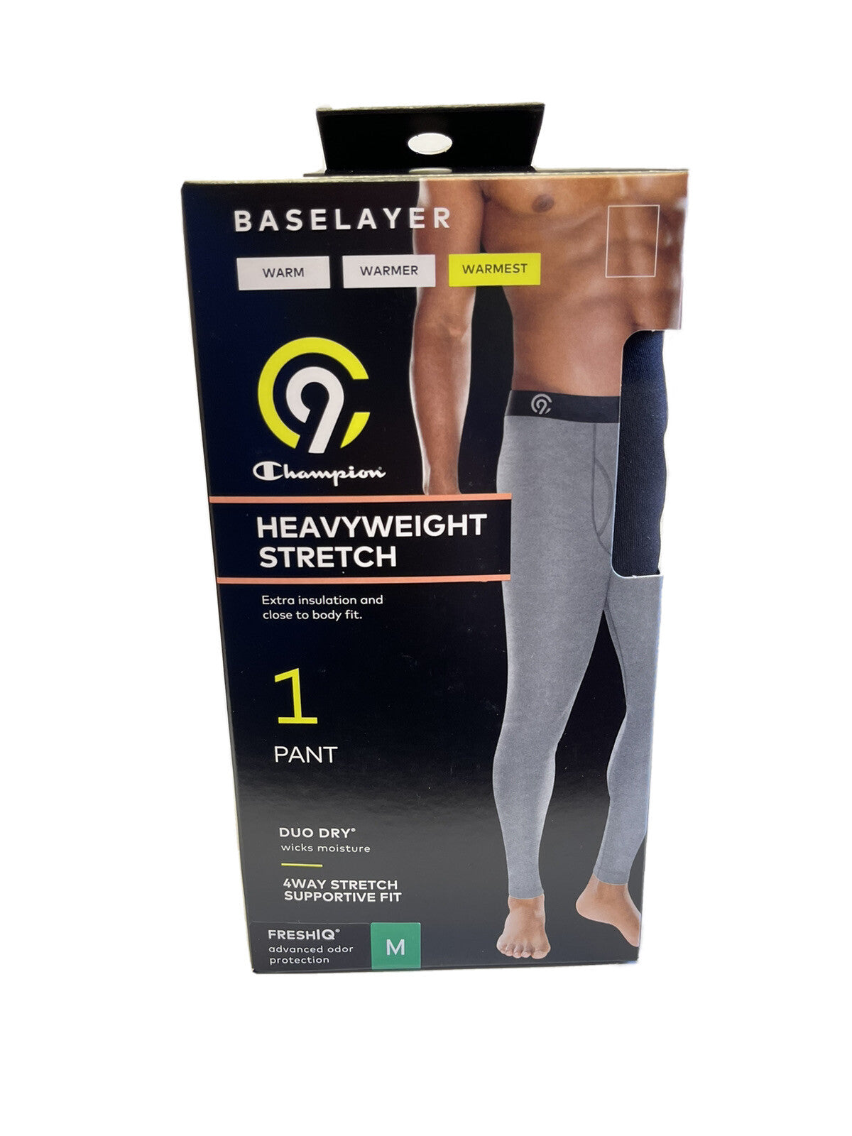 Men's Heavyweight Stretch Baselayer Pants - Black, Medium