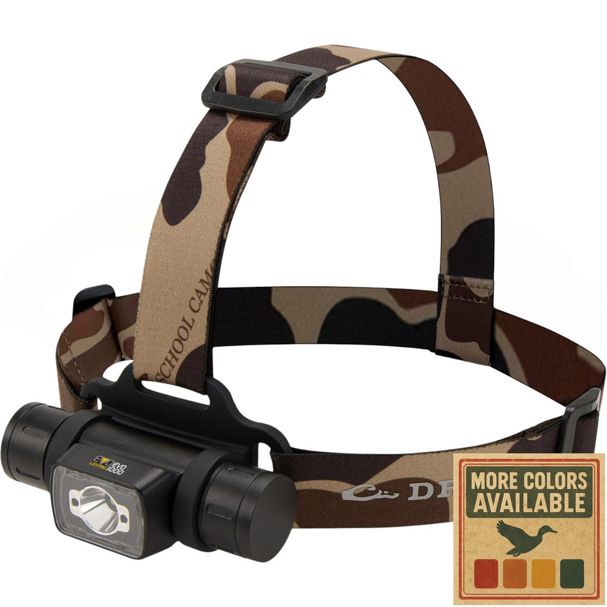 Waterfowl Headlamp with 1000 Lumens and Rechargeable Battery – Tactical Camo Headlamp