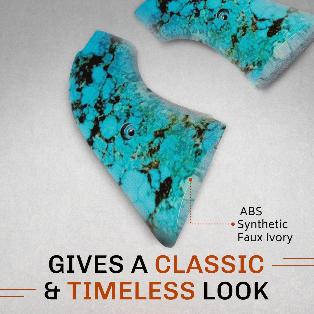 Heritage Rough Rider Revolver Grip Panels - Blue Turquoise ABS Fit .22 LR .22 Magnum