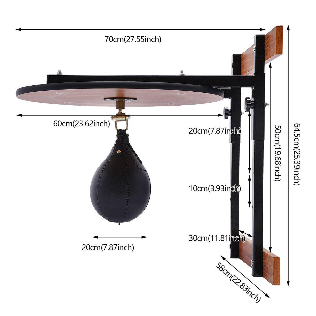 Wall-Mounted Adjustable Speed Bag Platform Kit for Boxing & Fitness Training