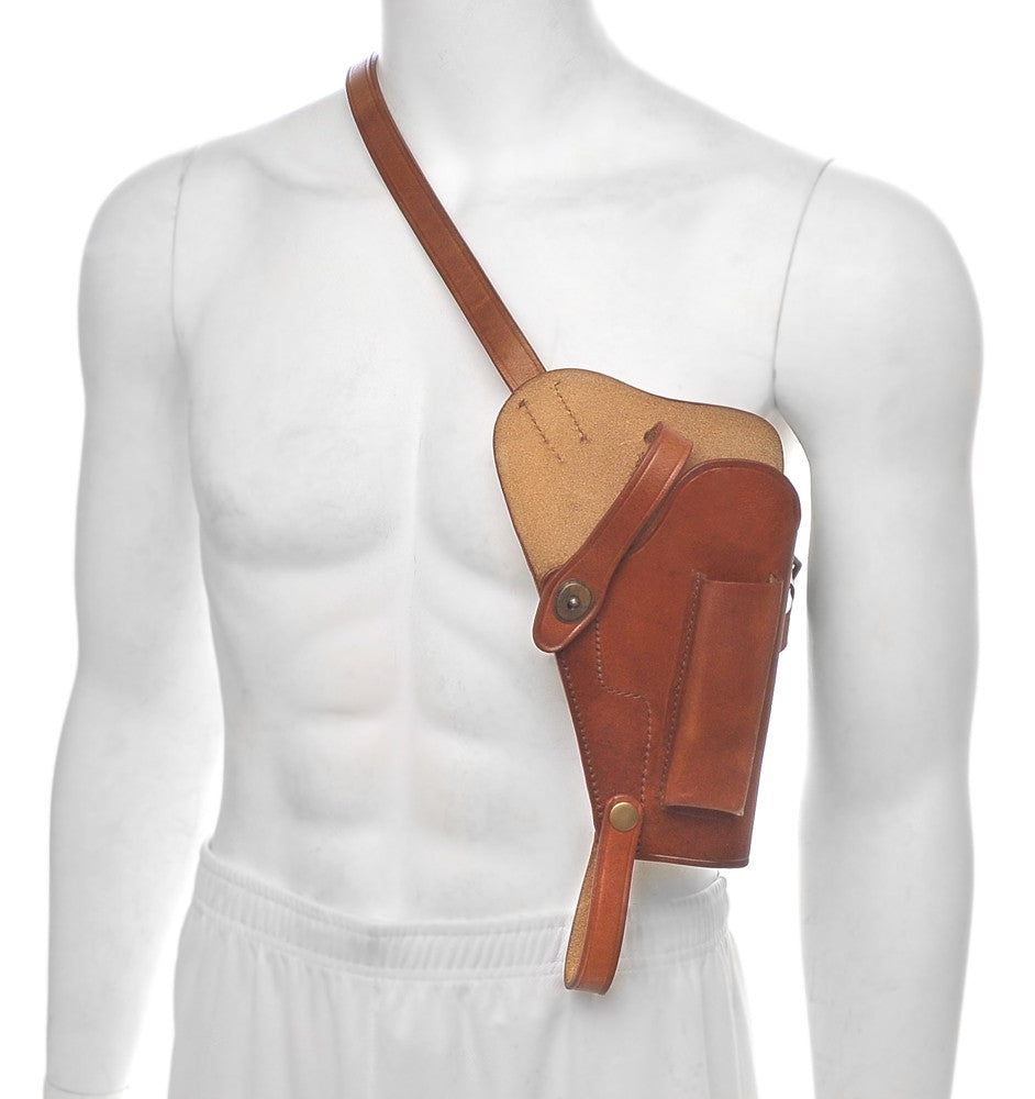 Leather Shoulder Holster Fits Beretta 92FS Taurus PT92 with Magazine Pouch
