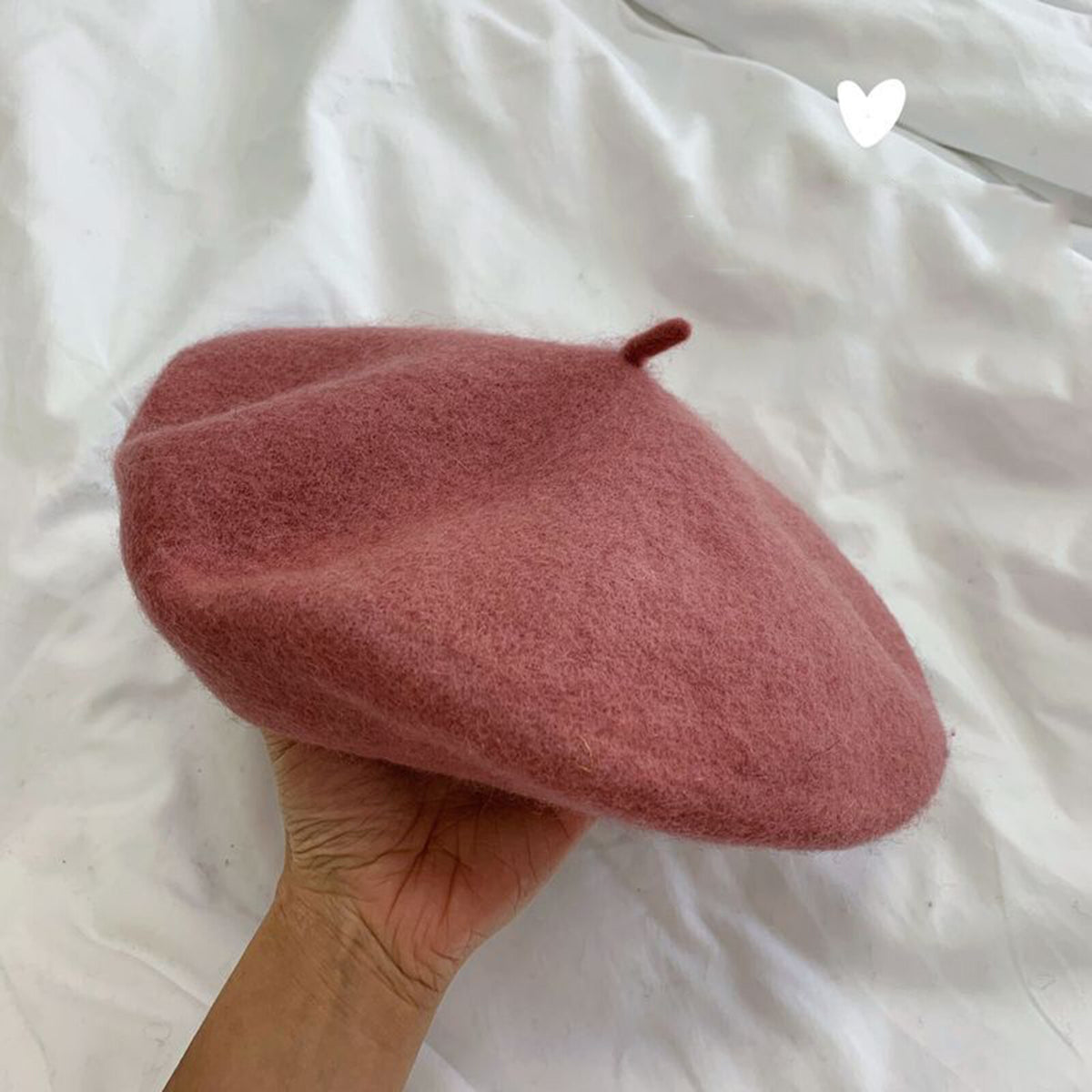 Women Casual Wool Beret Hat - Elegant French Style Solid Color Accessory