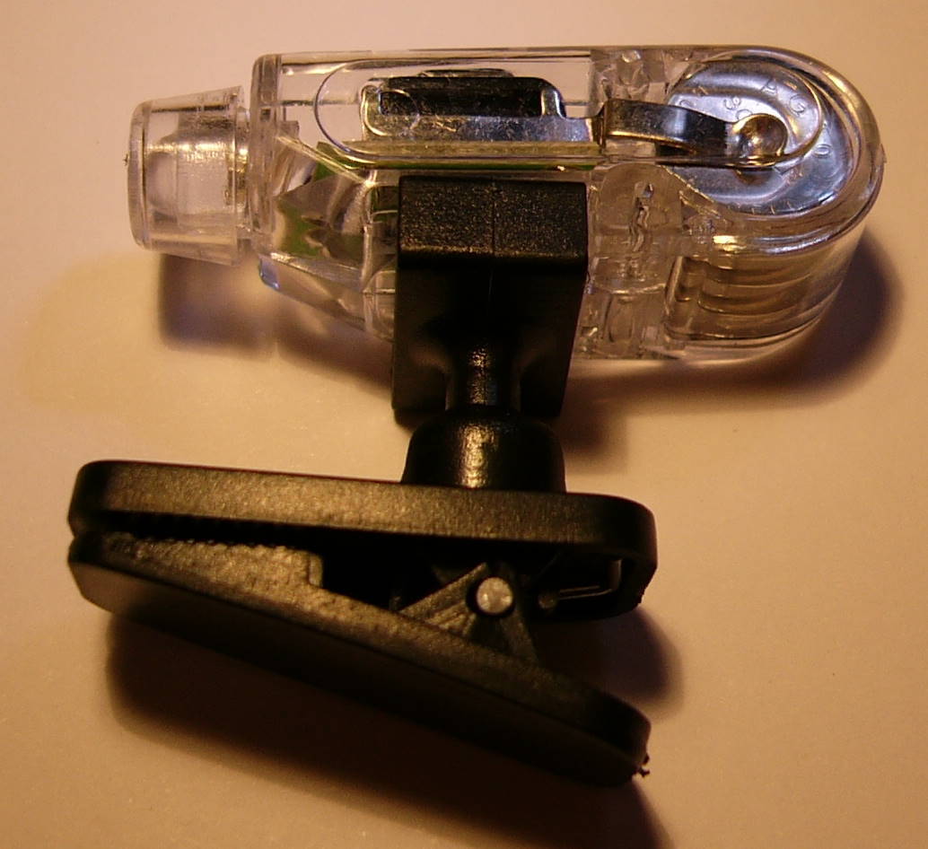 Clip On White LED Light with Swivel Mount - Batteries Included