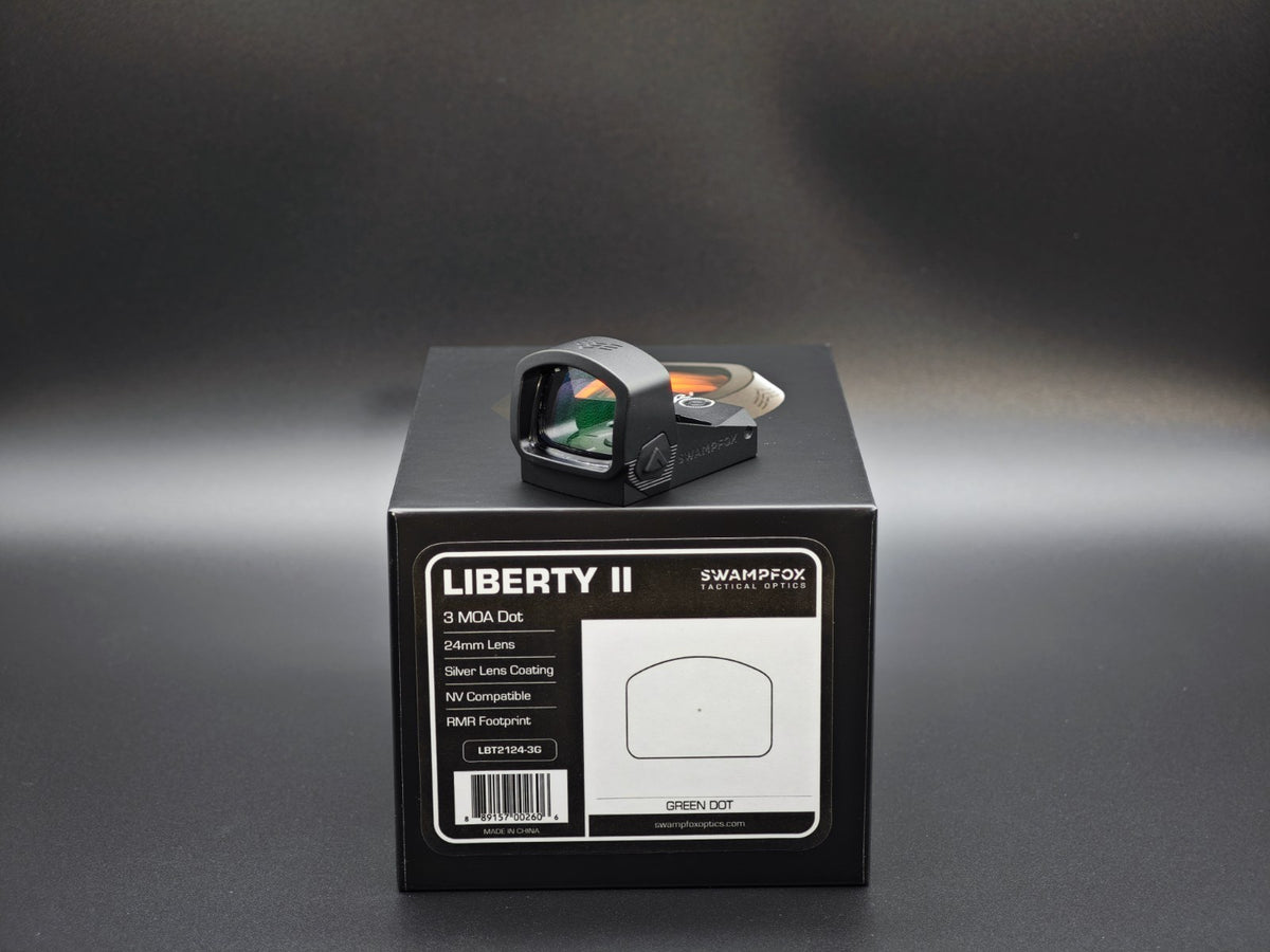 Red & Green Dot Sight with Multi-Reticle for RMR Cut - 3 MOA Dot - Swampfox Liberty 2 II