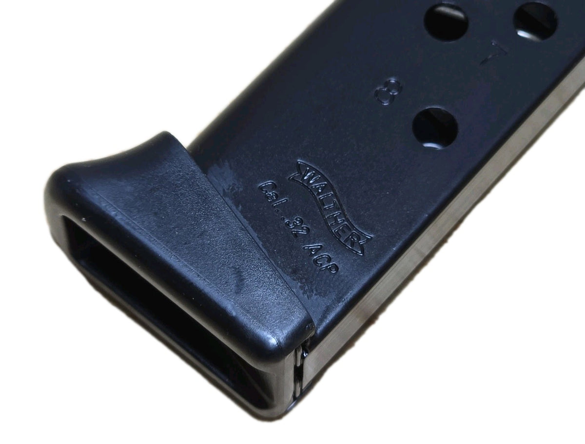 Walther PP PPK/S Pistol Magazine 8-Round 32 ACP with Finger Rest Black