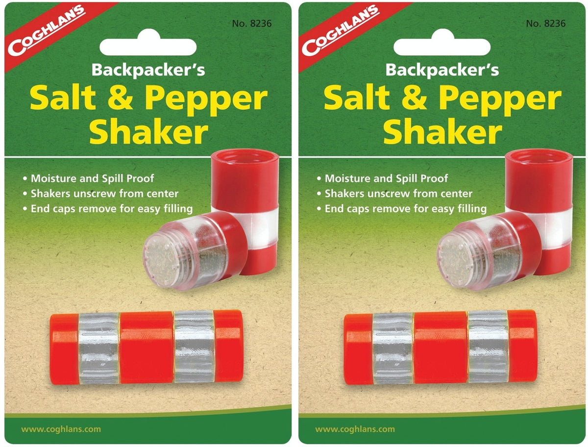 Coghlan's Backpacker's Salt & Pepper Shaker Set - Spill Proof, Moisture Resistant