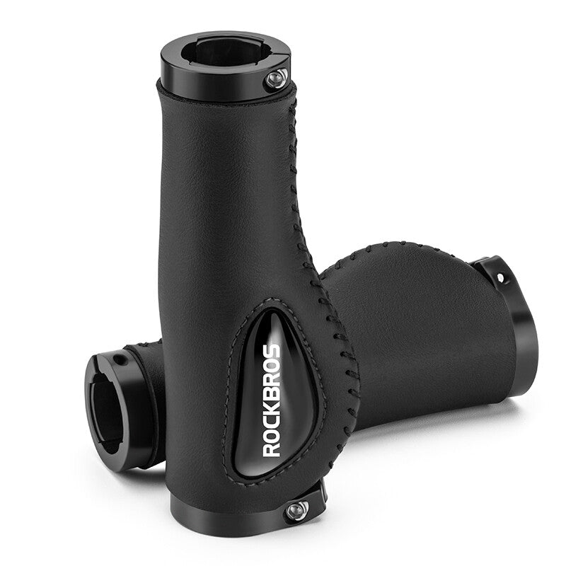 Ergonomic Bicycle Handlebar Grips with Locking Rings Shock Absorption Non-Slip Comfort