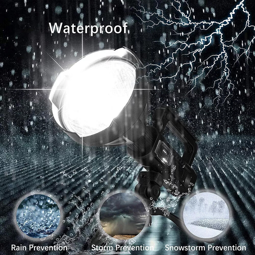 Rechargeable LED Searchlight Spotlight 1000000 Lumens Handheld Flashlight