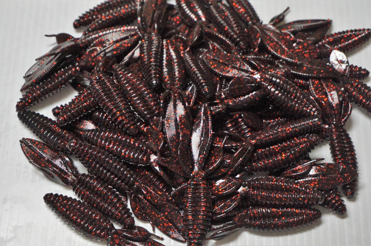 Soft Plastic Bass Fishing Baits - 50 3.5" Beaver Bug Lures in Multiple Colors