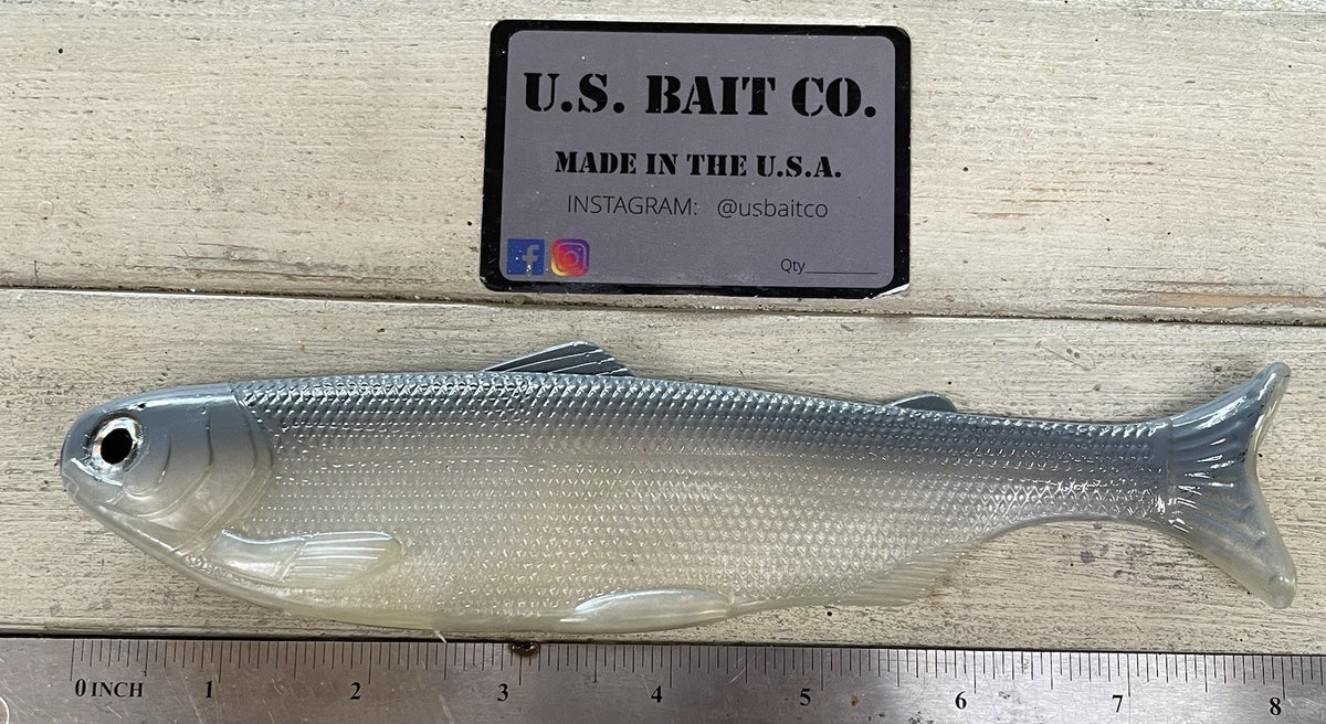 8-Inch Weedless Swimbait Fish Lure Ghost Shad Soft Plastic Bait