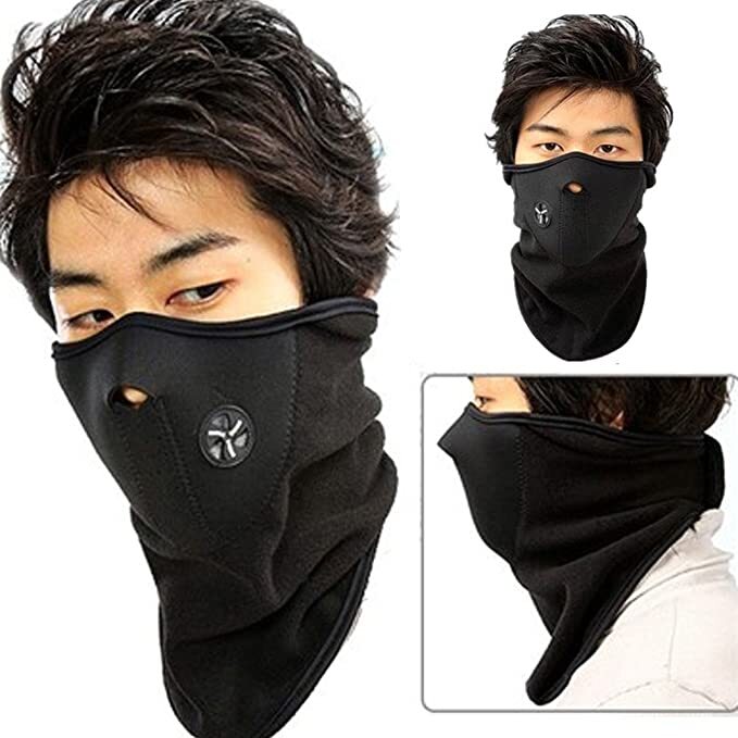 Unisex Winter Half Face Mask Skull Ski Snow Fleece Neck Warmer