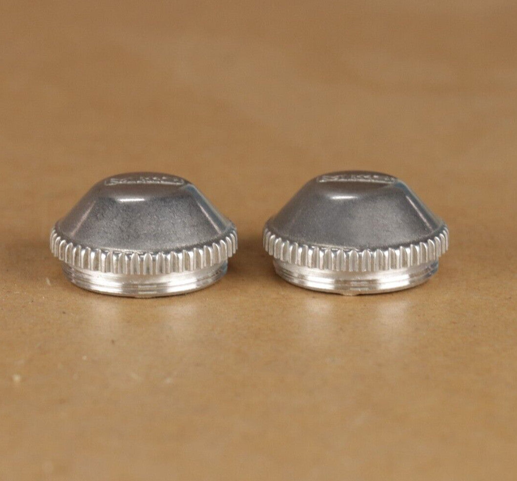 Set of 2 Aluminum Bicycle Pedal Dust Caps for Vintage Campagnolo & Shimano Pedals