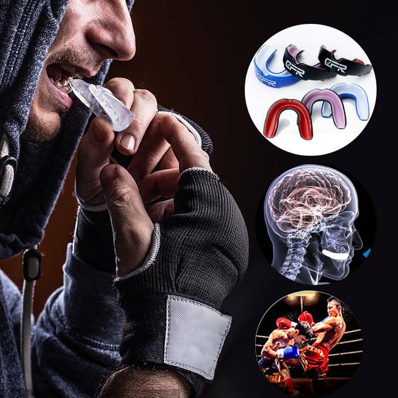 Boxing Mouth Guard Teeth Protector Gum Shield Impact Mouthpiece with Case