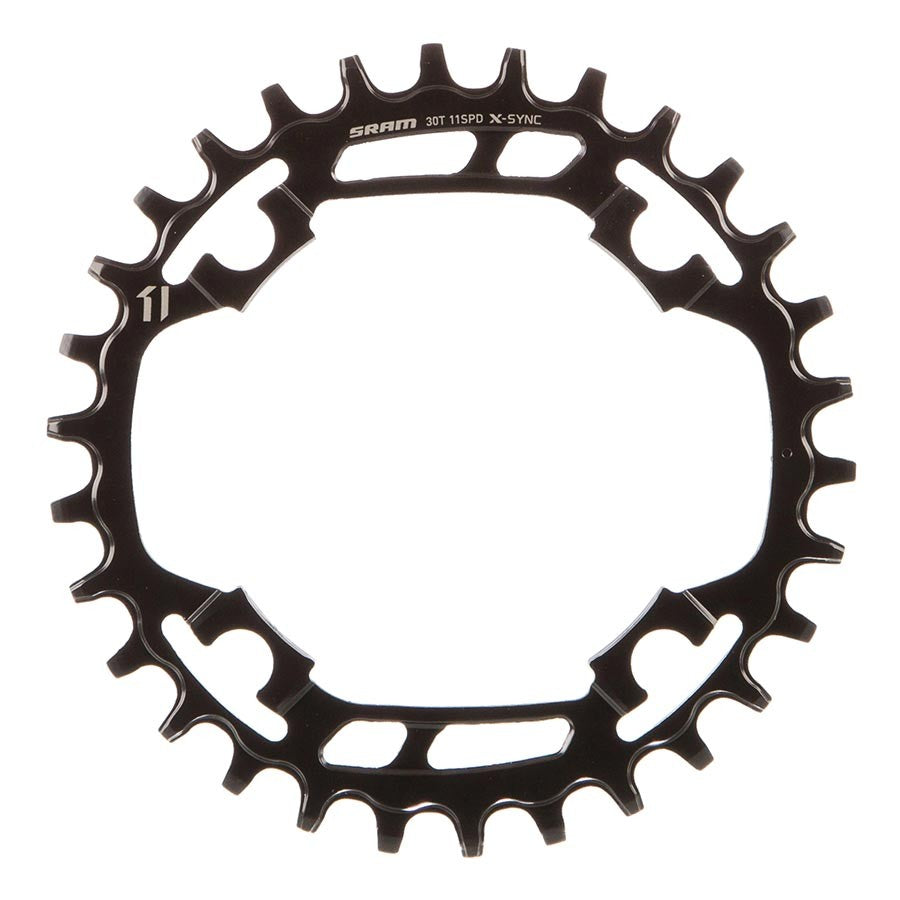 30T Steel Chainring for 10/11-Speed Bikes - 94mm BCD Narrow/Wide Black