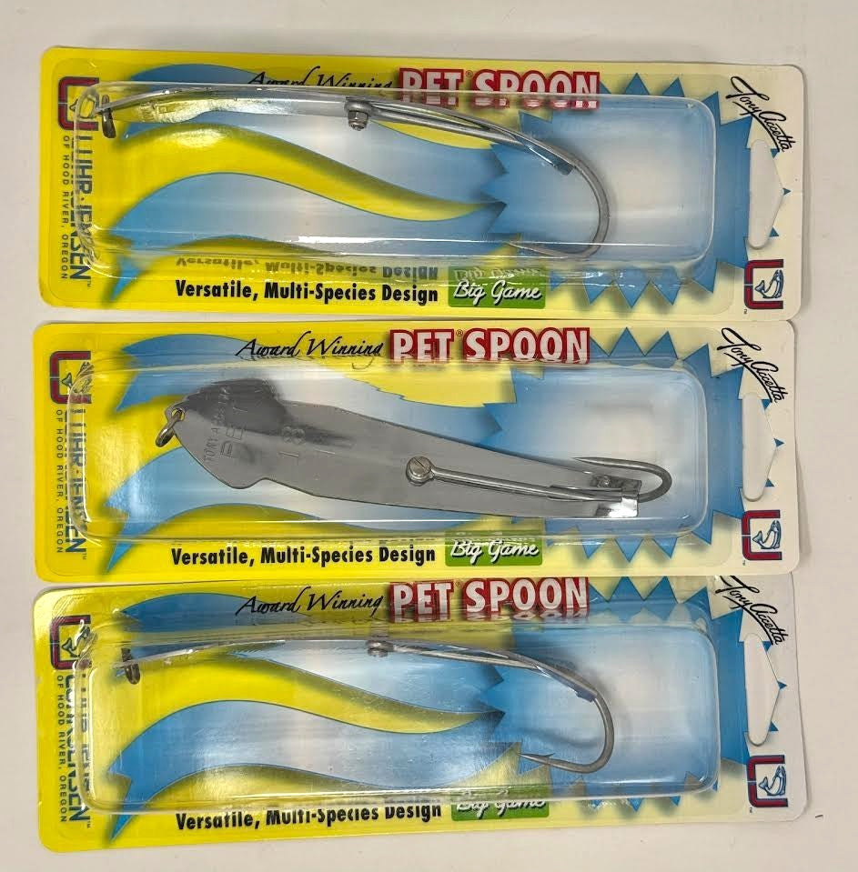 Big Game Saltwater Fishing Spoon Set - Chrome No Feather, 6 Pack