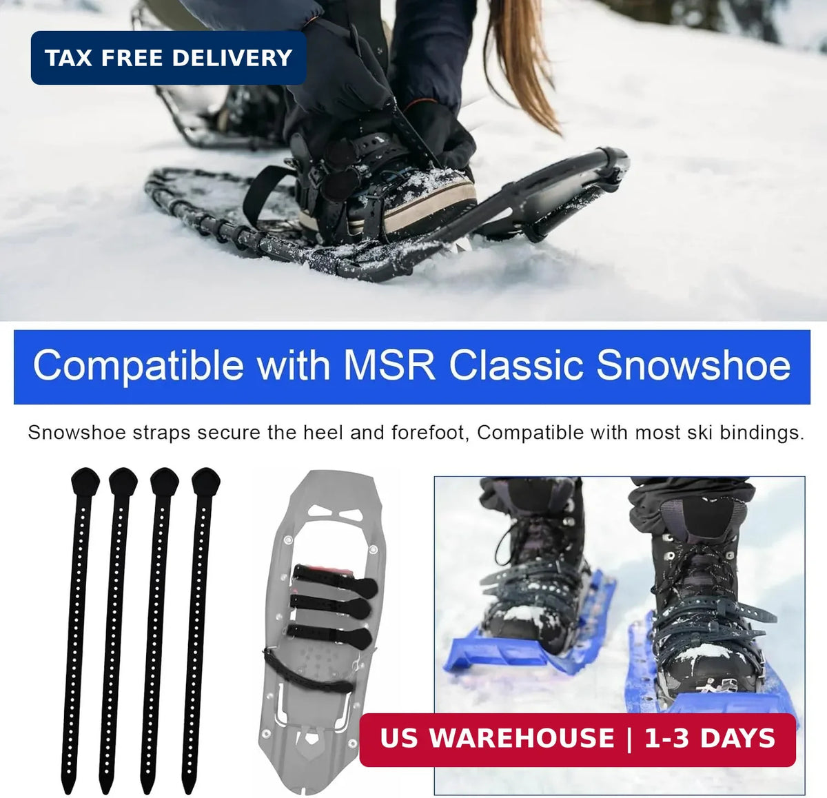 18-Inch Snowshoe Replacement Straps Kit for MSR Classic Snowshoes