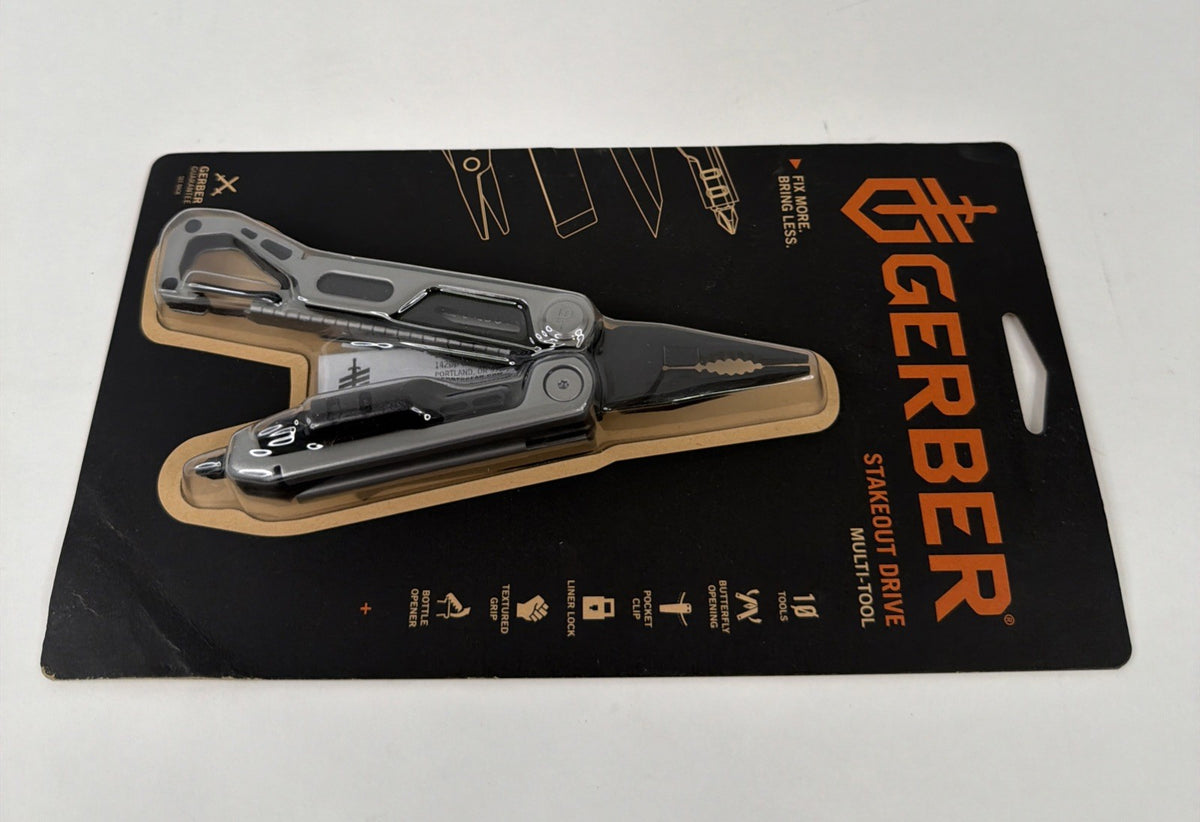Gerber Stakeout Drive Multi-Tool #1077538 - Durable Camping and Hiking Tool