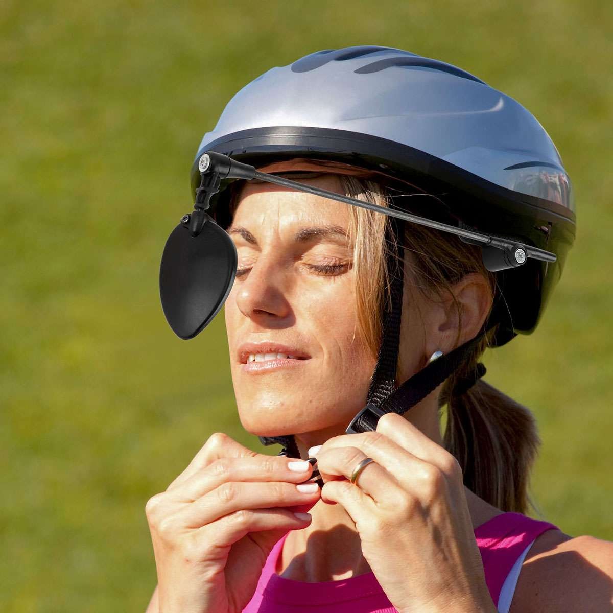 Bike Helmet Rearview Mirror - Adjustable Cycling Safety Accessory