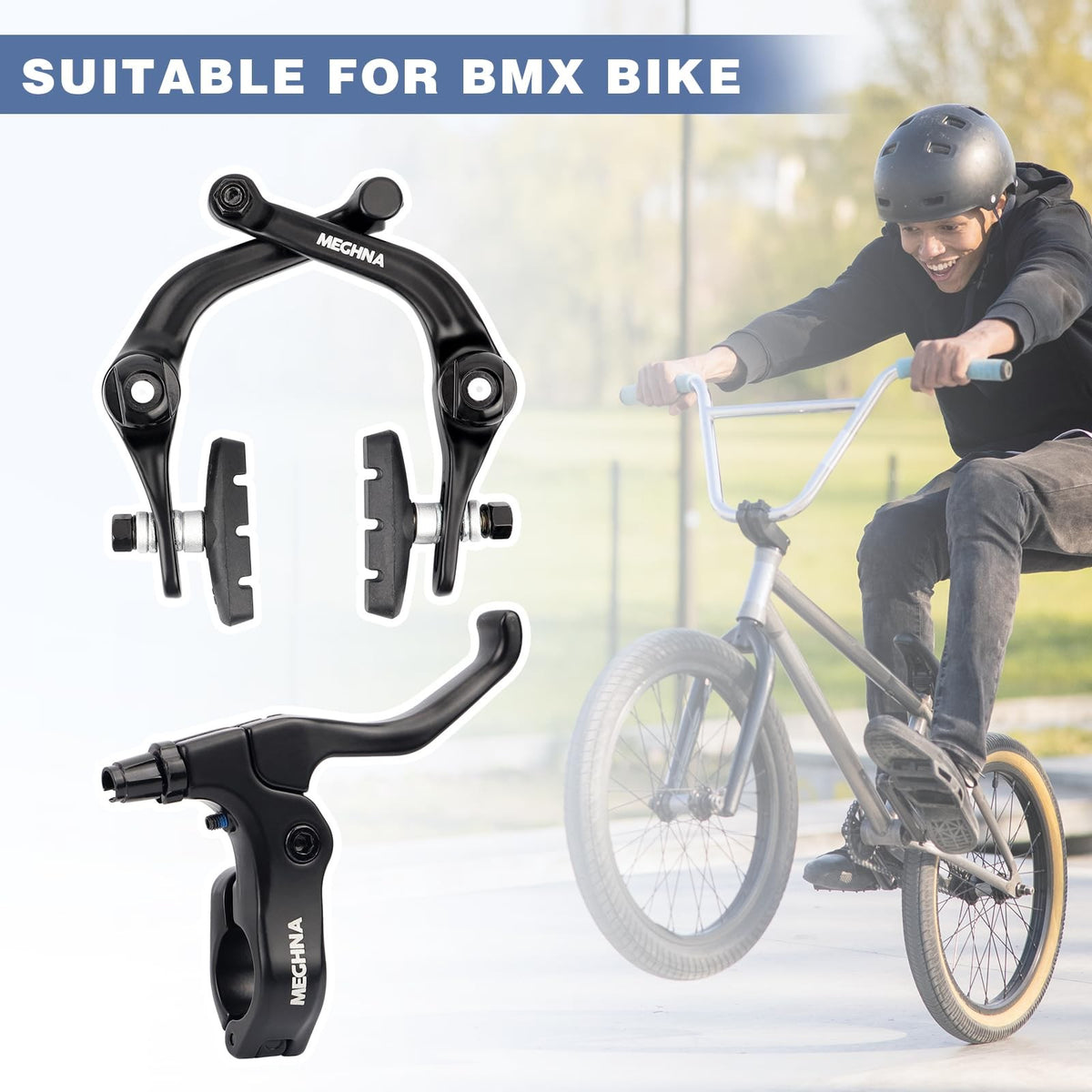 BMX Rear Aluminum Alloy Rim Brake Set - Complete Bike U Brakes Kit