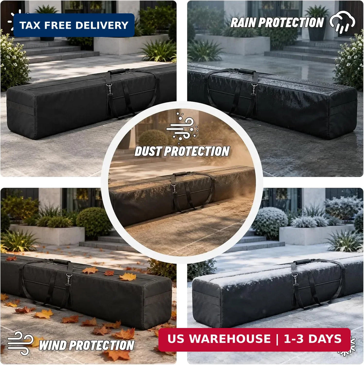 67-Inch Patio Beach Umbrella Storage Bag - Heavy-Duty Waterproof Sleeve