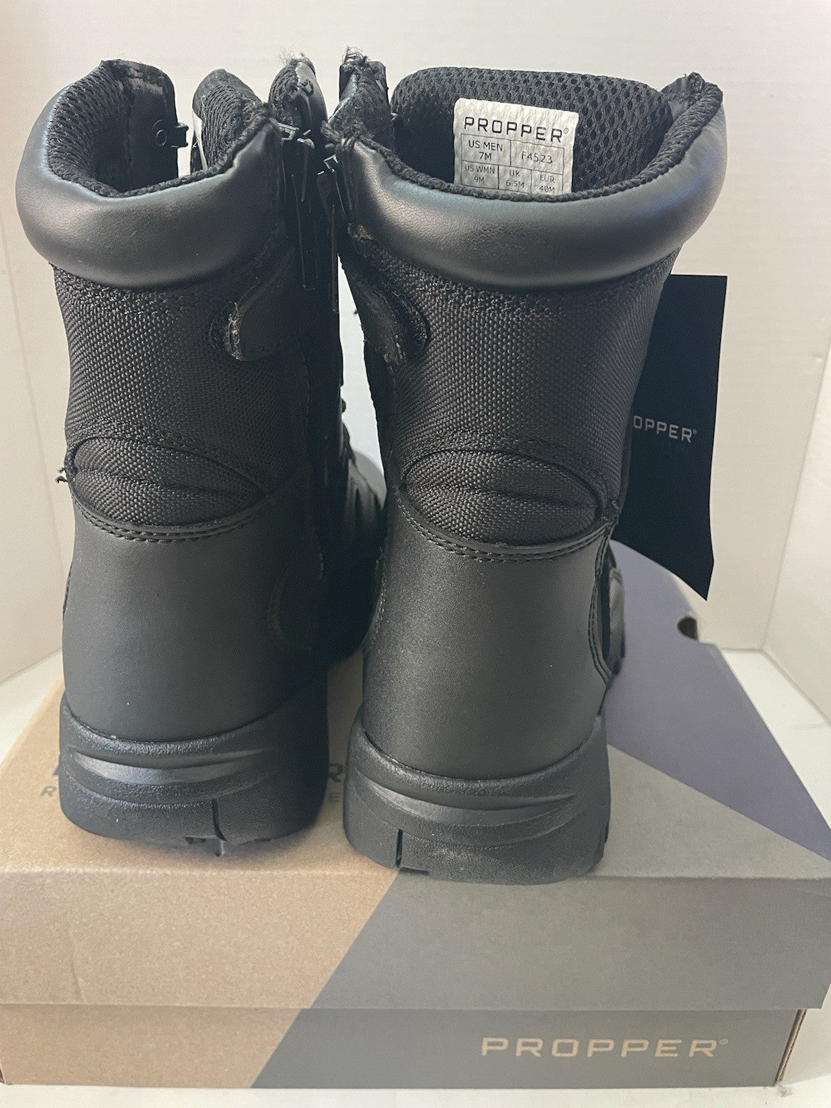 Propper Series 100 Waterproof Tactical Boots Men Size 7 Side Zip Composite Toe