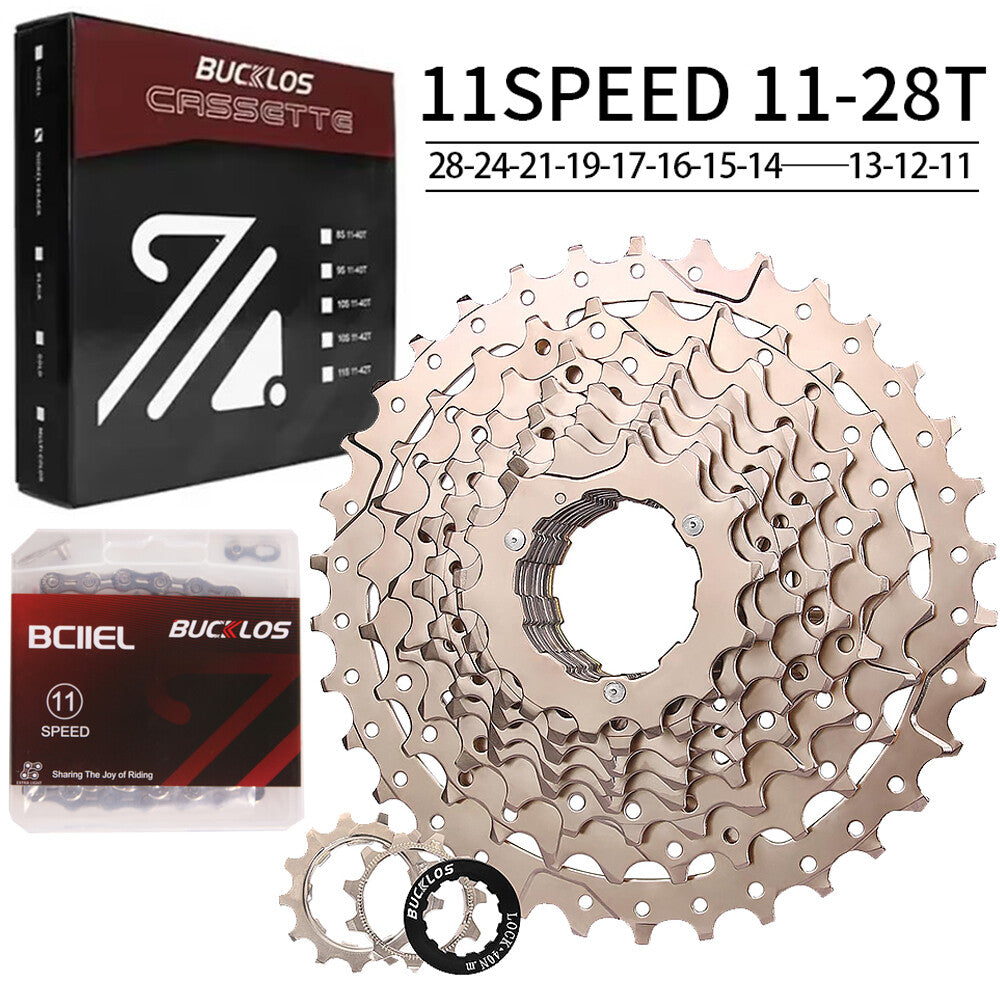 Bike Cassette and Chain Set for Shimano SRAM 8-12 Speed, 11-52T