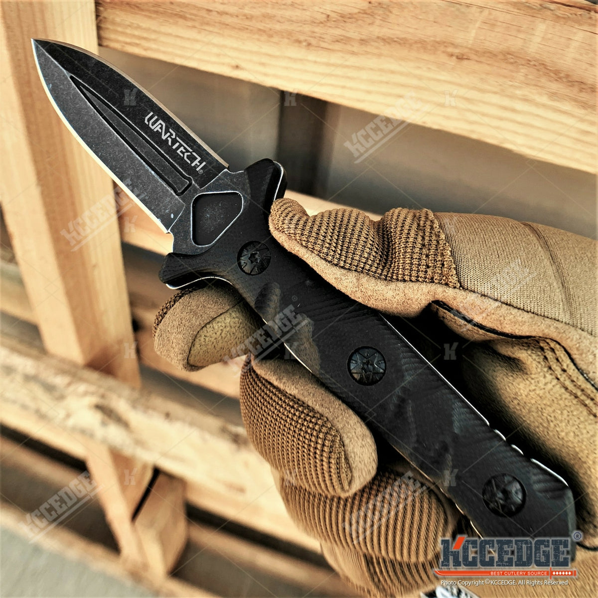 8-Inch Tactical Fixed Blade Knife with G10 Handle and Molle Kydex Sheath
