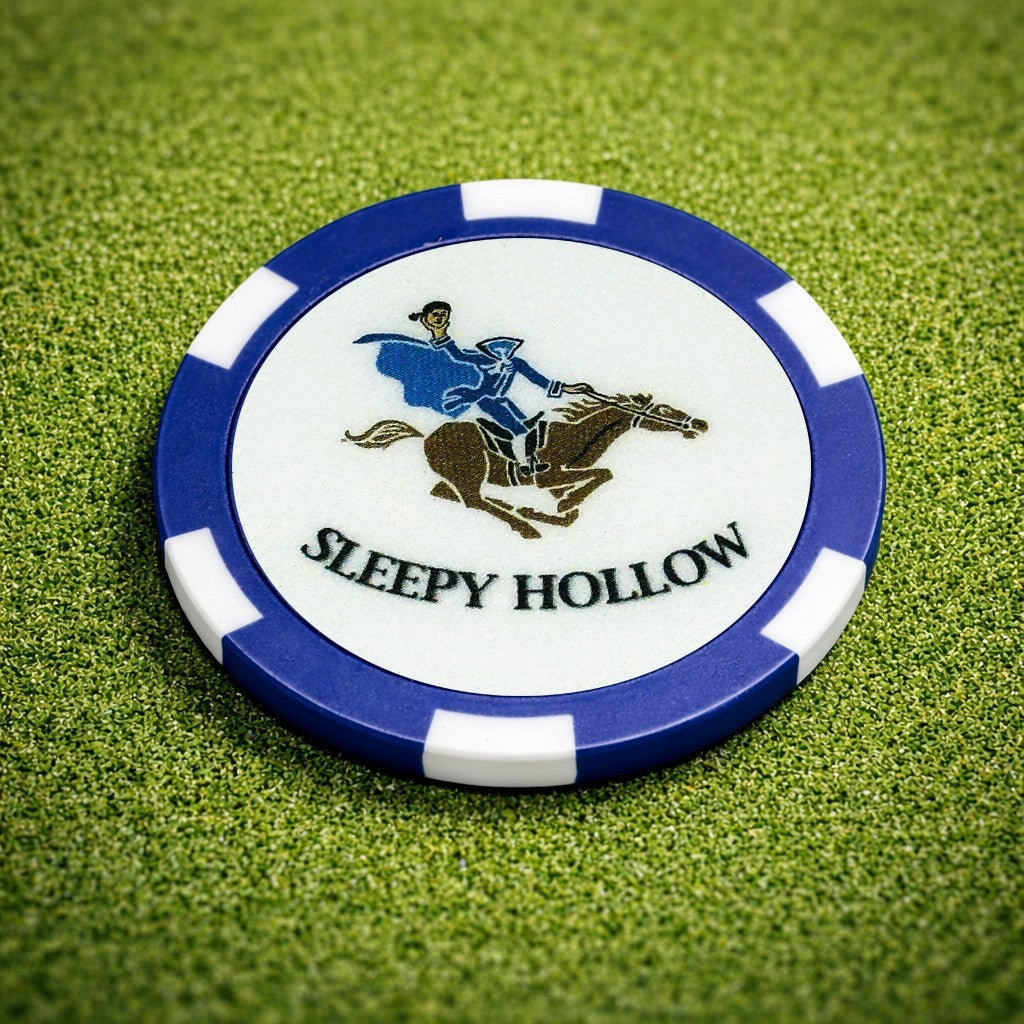 Double Sided Poker Chip and Golf Ball Marker - Sleepy Hollow NY