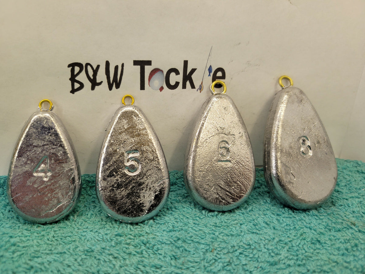 Flat Brass Fishing Sinkers for Catfish Tackle - Multiple Sizes & Quantities