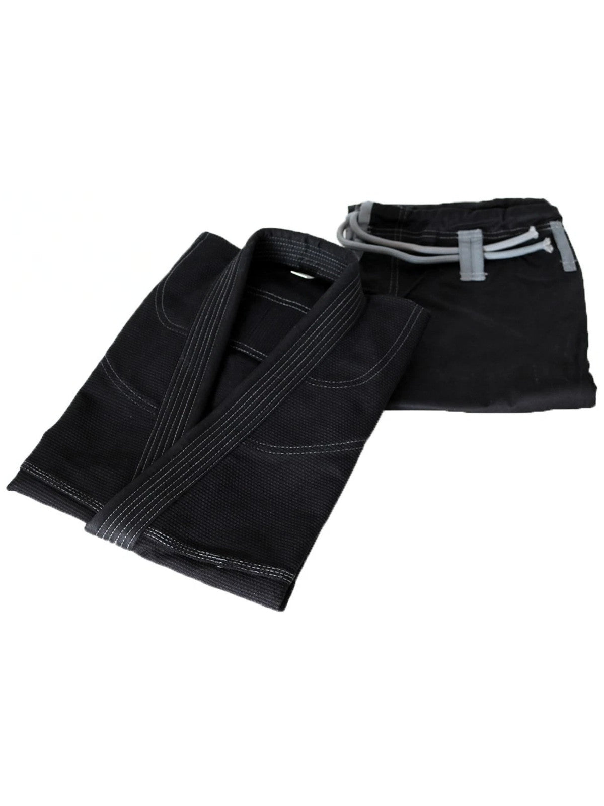 Brazilian Jiu Jitsu Gi Uniform Set with Free Belt - Black and Gray