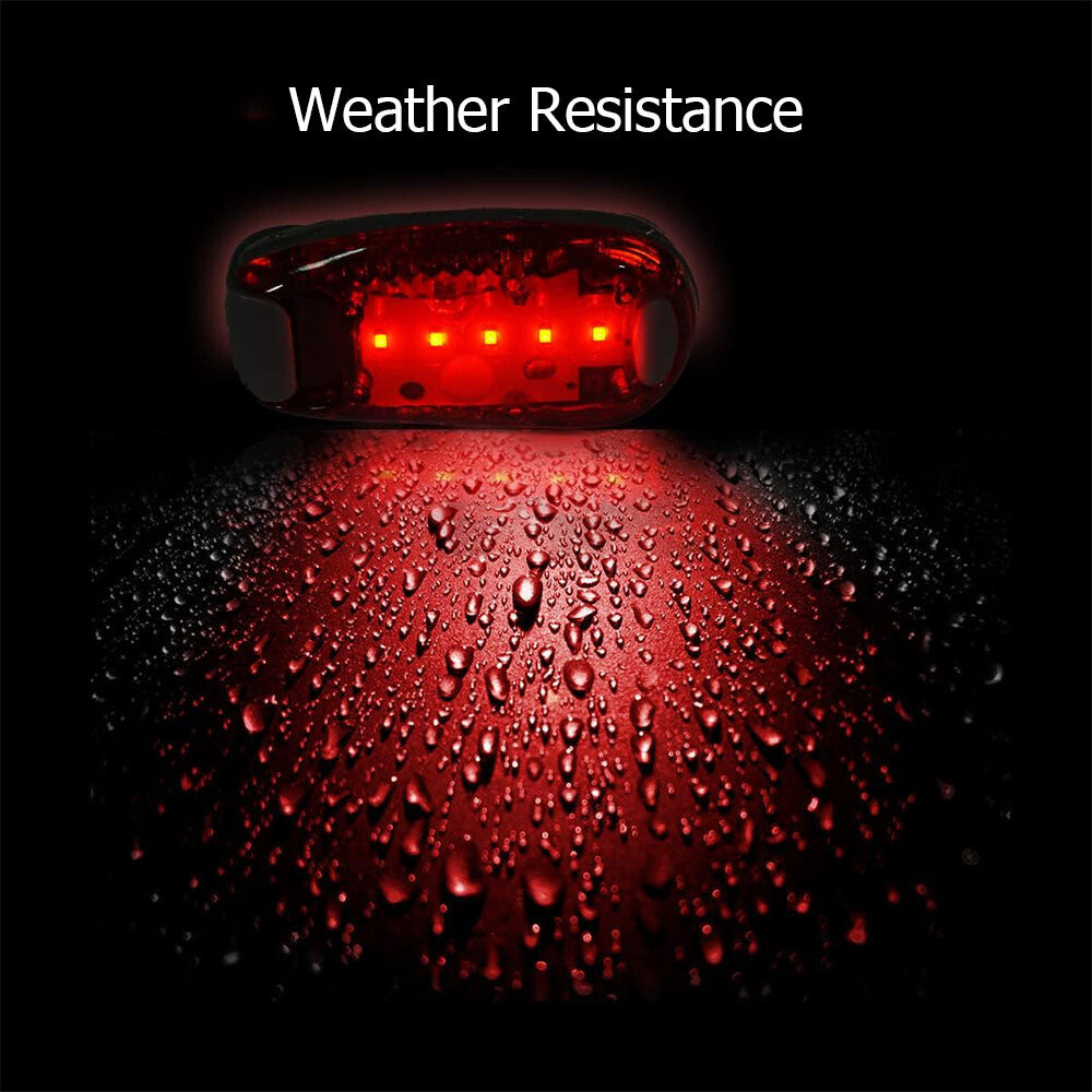 2 Pack LED Safety Clip-On Lights for Cycling, Running & Night Visibility