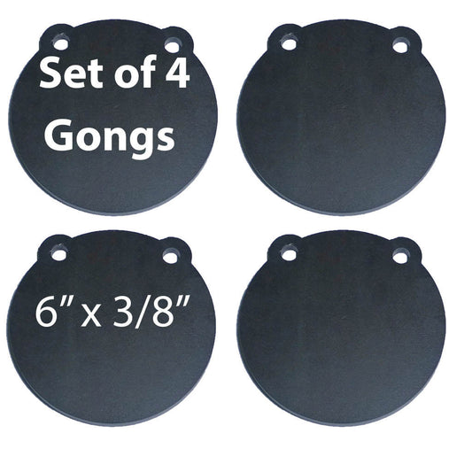 AR500 Steel Shooting Targets Set of 4 - 6 Inch Gong for Range Practice