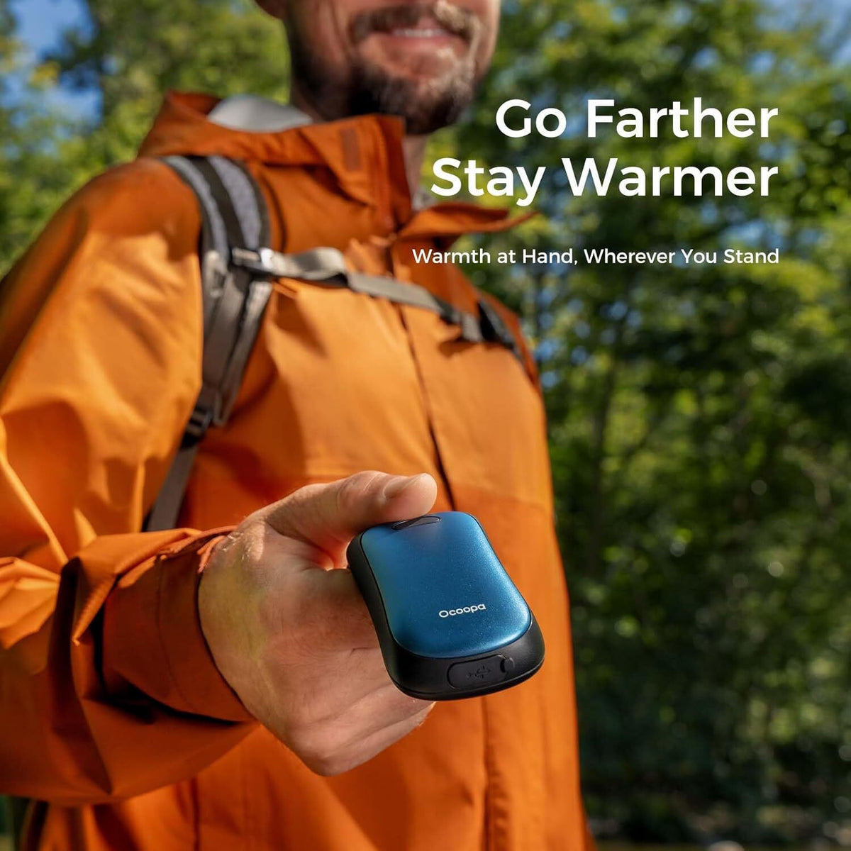 Rechargeable Waterproof Hand Warmers with 6000mAh Power Bank for Camping and Outdoor