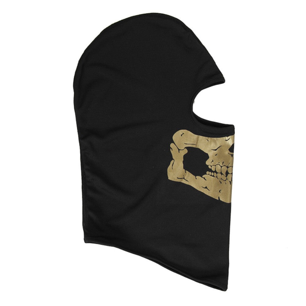 Full Face Ski Mask Balaclava with Reflective Skull Print for Cycling & Outdoor Sports