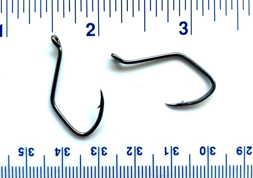 Fishing Hooks Pack of 100 Black Sickle Octopus Hooks Size 1/0