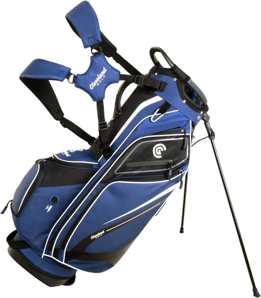 Lightweight Golf Stand Bag with Cooler Pockets Navy Black - Cleveland