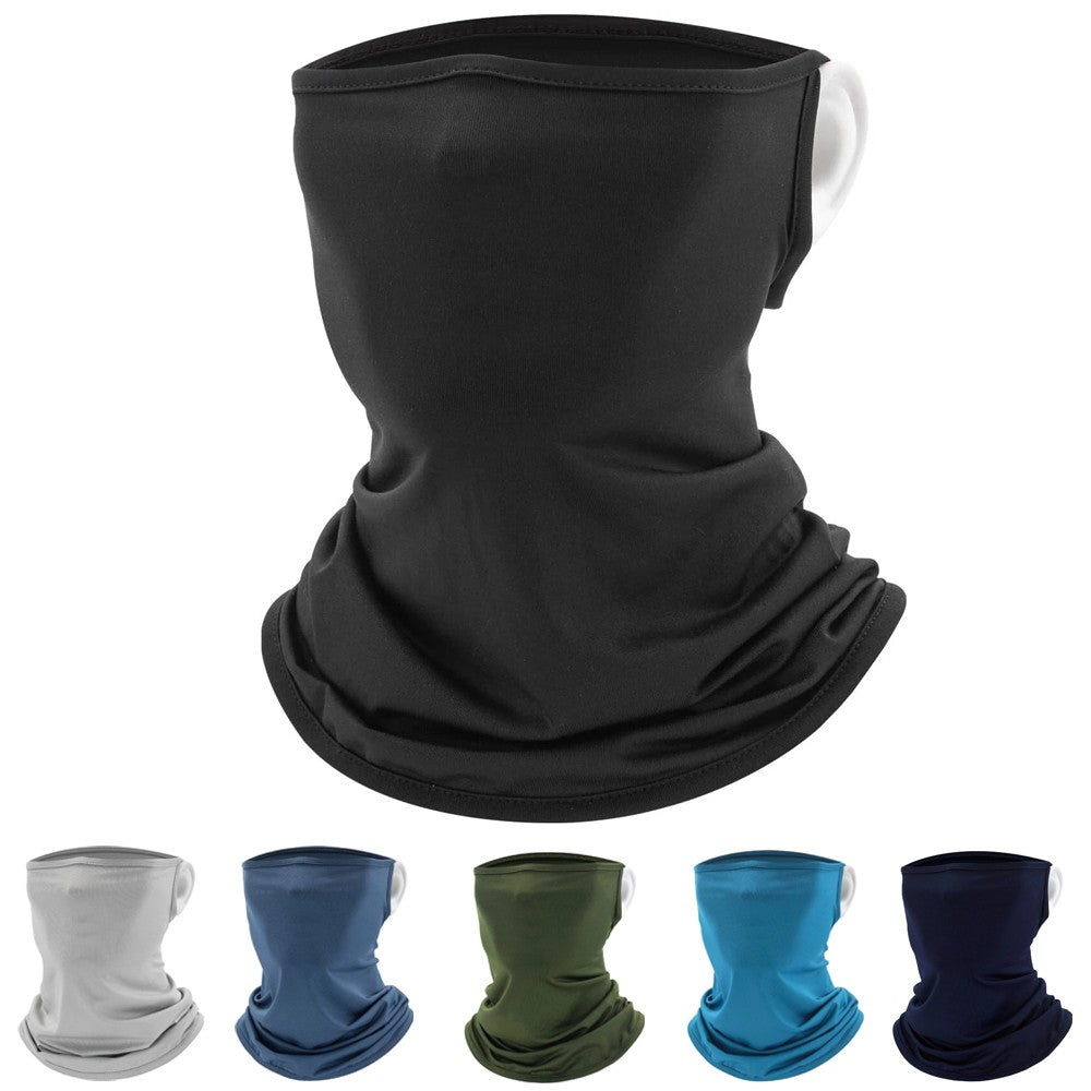 UV Protection Cooling Neck Gaiter Face Mask Scarf with Ear Loop