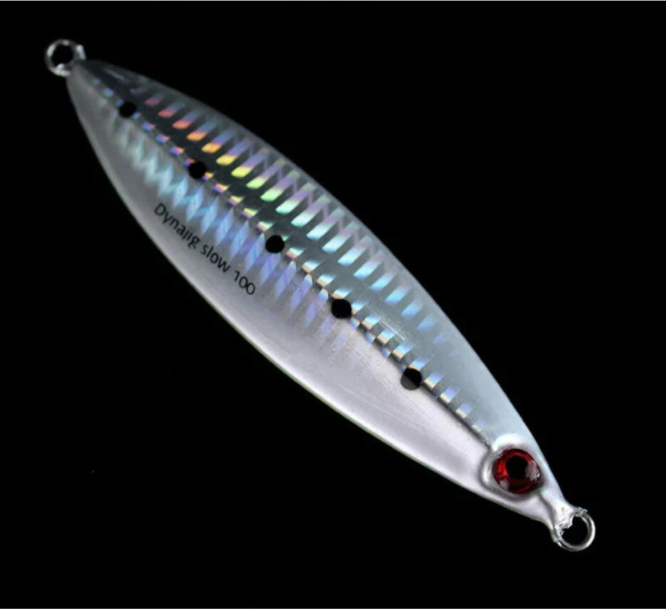 Heavy Duty Slow Pitch Jig with Double Assist Hooks - Deep Water Fishing Tackle