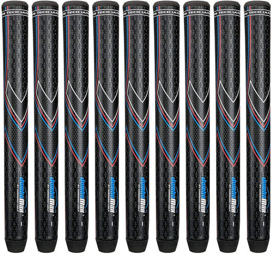 Oversize Golf Grip Set - JumboMax No Taper Ultralite Medium (+5/16") - 9 Pack