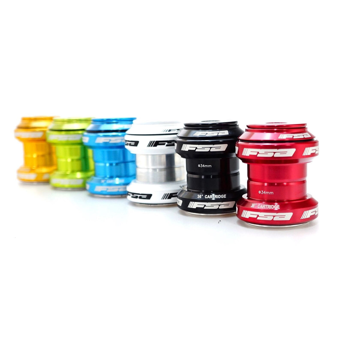 Threadless Bike Headset 1-1/8-inch 34mm with Top Cap - Multiple Colors