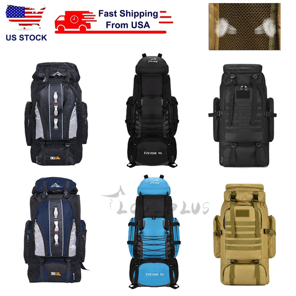 High-Capacity Outdoor Tactical Hiking Backpack Waterproof Camping Rucksack